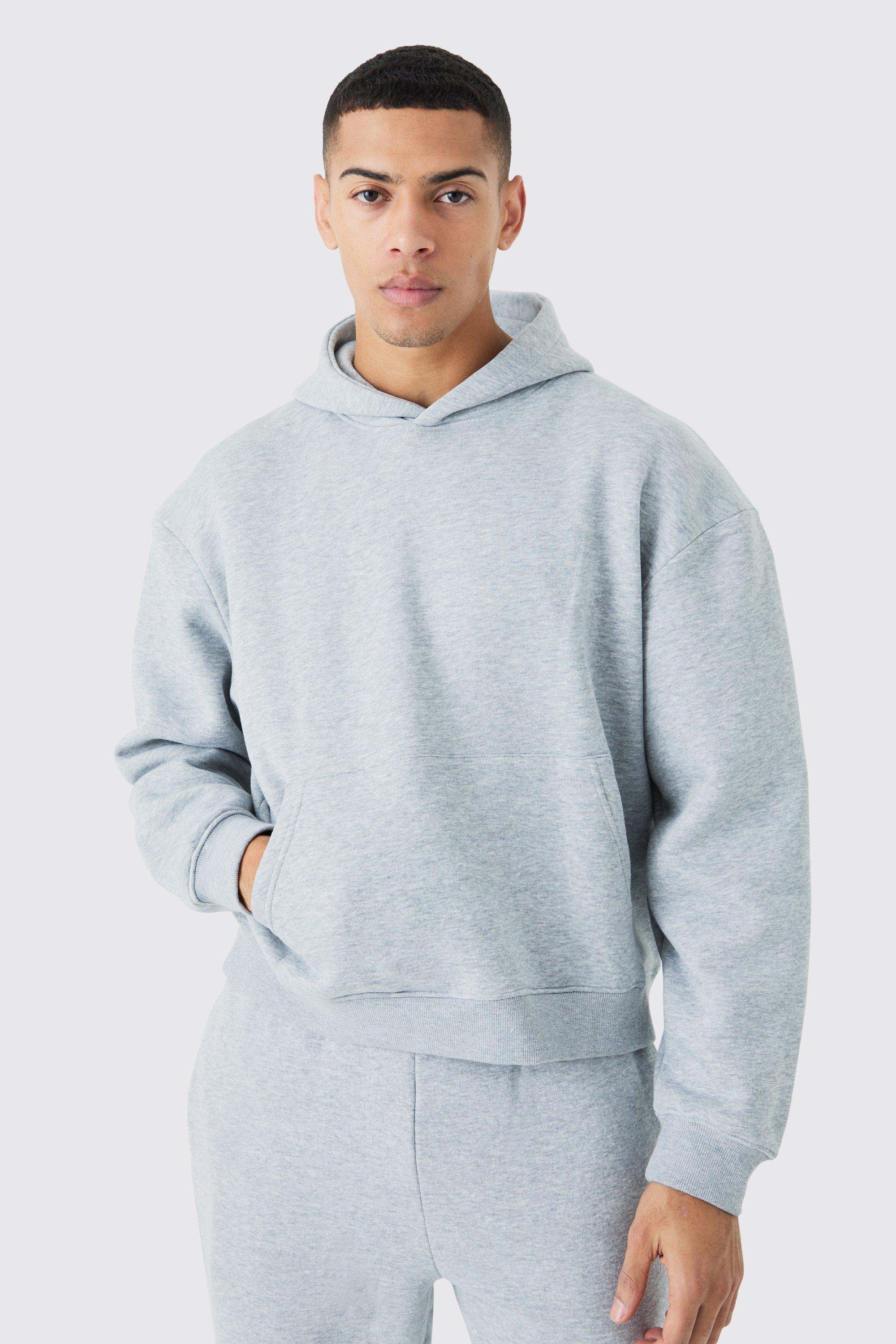 Boohooman grey online hoodie